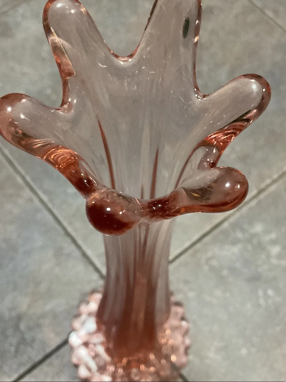 Pink depression bud vase